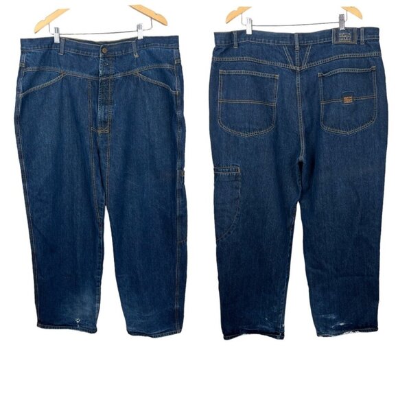 Marithe‎ Francois Girbaud Jeans Men 44x29.5 Blue Brand X Loose Baggy Y2K Vintage - Picture 1 of 16